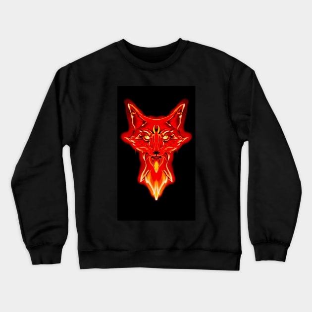 fire fox Crewneck Sweatshirt by Dm's store